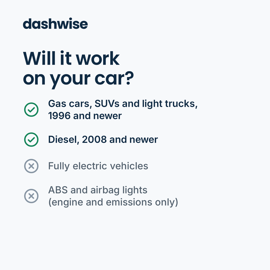 Dashwise OBD2 Scanner for Check Engine Light