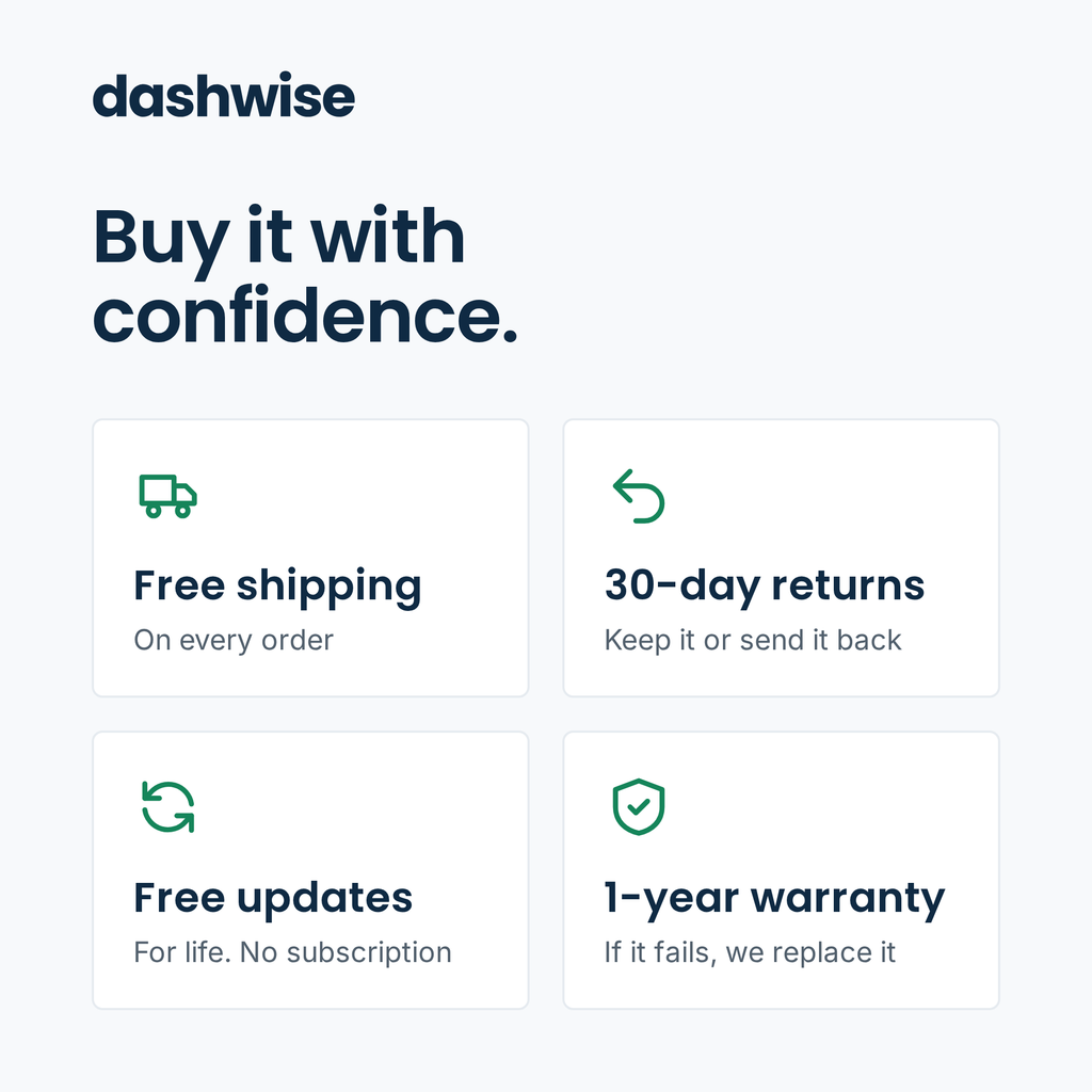 Dashwise OBD2 Scanner for Check Engine Light